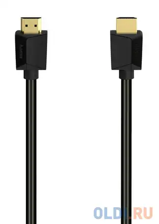 Кабель hdmi 3м hama h-205243 плоский черный, фотография 1