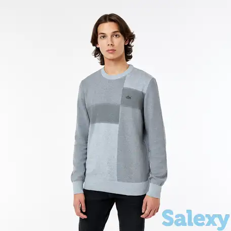 Мужской хлопковый свитер lacoste regular fit, фотография 1