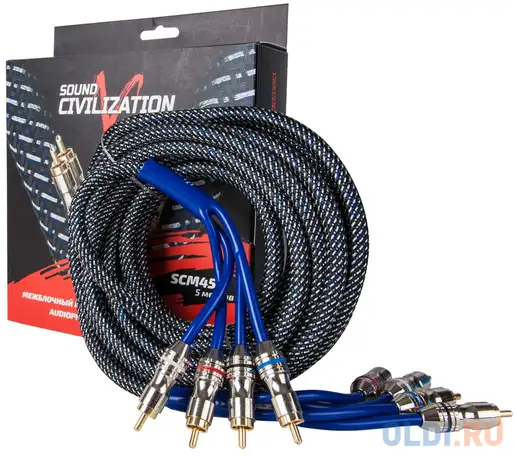 Акустический кабель kicx rca scm45 4-х канальный 5м, фотография 1
