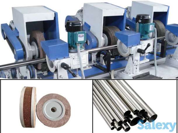 JZ-P10004 Станок-автомат для шлифования металлических труб. 10 головок., фотография 1