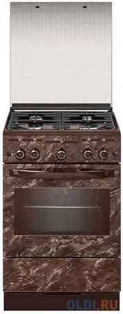 Газовая плита gefest пг 5300-02 0354 коричневый мрамор, фотография 1