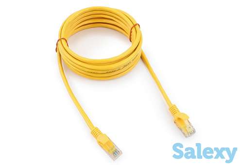 Патч-корд utp cablexpert pp12-3m/y кат.5e 3м. желтый, фотография 1