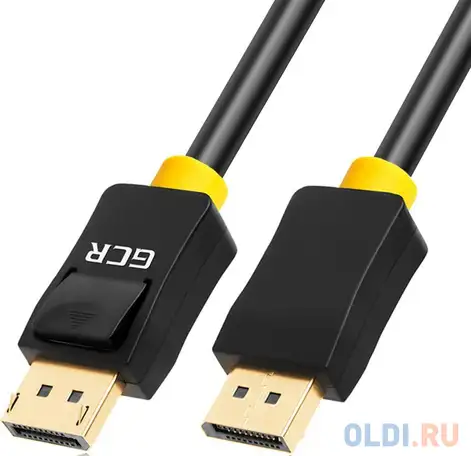 Кабель displayport 2м green connection gcr-dp2dp-2.0m круглый черный, фотография 1