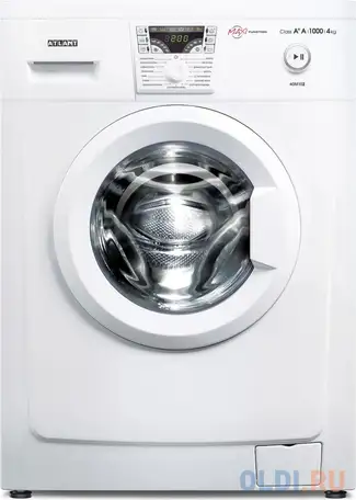 Стиральная машина атлант сма-40 м 102-00 класс: a+ загр.фронтальная макс.:4кг белый, фотография 1