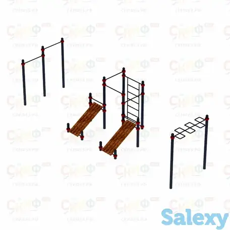 Воркаут  30 (89) | рукоход, двойной турник, шведская стенка, две, фотография 1