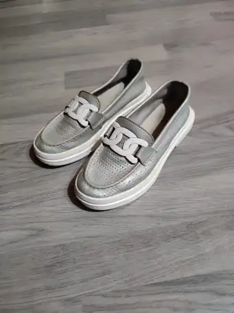 Продам кожаные летние лоферы, фотография 2