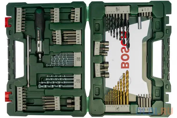 Набор бит и сверл bosch v-line 91 91шт, фотография 1