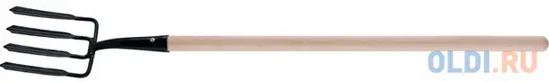 Вилы копальные 4-х рогие, 190 х220мм, широкий зуб, удлиненная тулейка, с, фотография 1