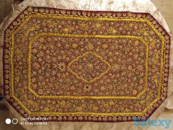 Ковер из Индии вышитый полудрагоценными камнями, фотография 5