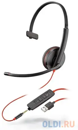 Гарнитура plantronics c3215-a черный, фотография 1