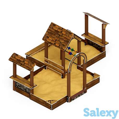 Песочный дворик большой ио 6.01.03-02 (коричневый), фотография 1