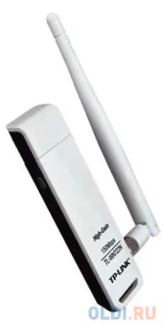 Адаптер tp-link tl-wn722n 150m high power wireless lite-n usb adapter, atheros,, фотография 1