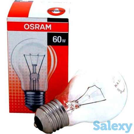 Лампа накаливания OSRAM 60W, лампочка топ качество, фотография 4