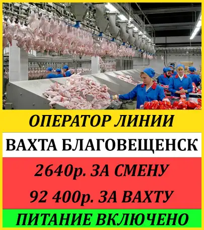 Обработчик полуфабрикатов. Вахта питание проезд, фотография 1