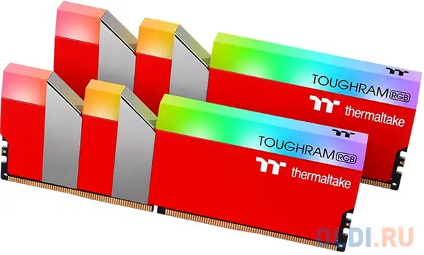 16gb thermaltake ddr4 3600 dimm toughram rgb racing red gaming memory, фотография 1