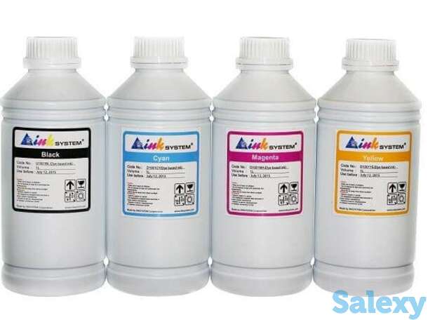 Комплект пигментных чернил набор 4 цвета по 1000 мл, фотография 1
