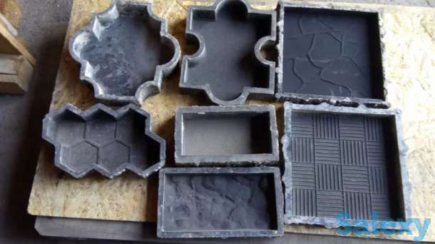 Резиновые формы для тротуарной плитки. Вибростол. Бетономешалка., фотография 1