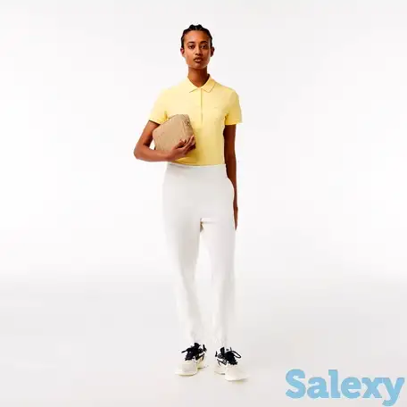 Женское поло lacoste slim fit из эластичного хлопка, фотография 1