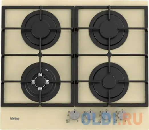 Варочная панель газовая korting hgg 6722 ctb бежевый, фотография 1
