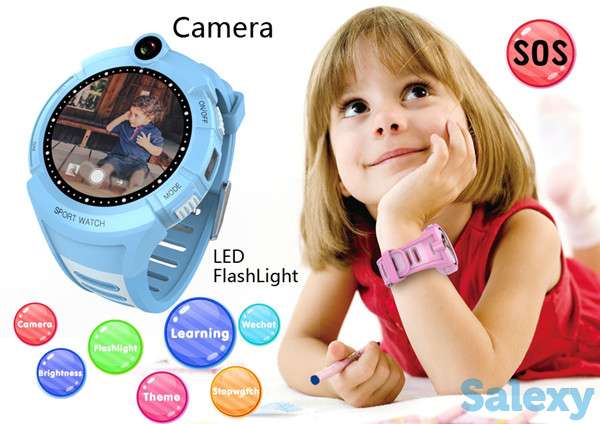 Продам детские GPS часы с камерой, фонариком, датчиком снятия с руки и сенсорным экраном, IDQ360, фотография 1