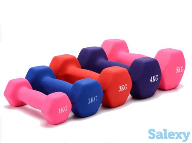 Виниловые гантели 1кг, фотография 2