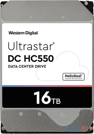 Жесткий диск wd original sas 3.0 16tb 0f38357 wuh721816al5204 ultrastar dc, фотография 1