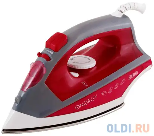 Утюг energy en-328 2000вт бордовый, фотография 1