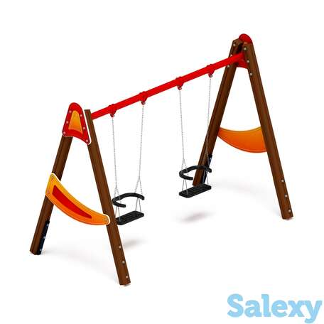 Качели уличные д2 ио 12.д.01.01.01-п для игровой площадки, фотография 1