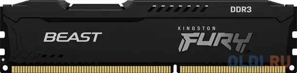 Оперативная память для компьютера kingston fury beast black dimm 8gb ddr3 1866 mhz, фотография 1