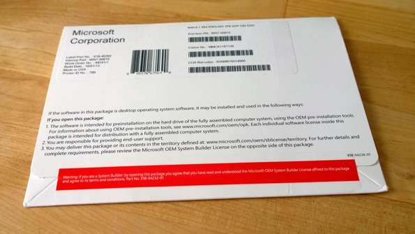 Microsoft windows 8.1 professional system builder oem dvd 64-bit, фотография 1