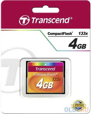 Карта памяти compact flash 4gb transcend <133x>, фотография 1