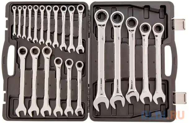 Набор ключей комбинированных, трещоточных 22 шт.// matrix, фотография 1