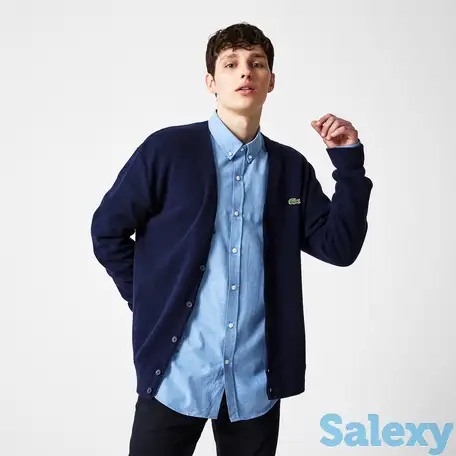 Мужской цветной кардиган lacoste из шерсти, фотография 1