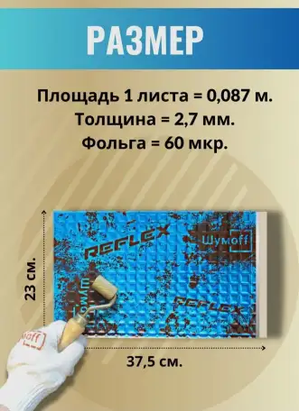 Шумоизоляция Шумофф Рефлекс 3, фотография 2