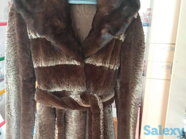 Новая шуба, стриженый бобрик, большой капюшон из норки, фотография 1