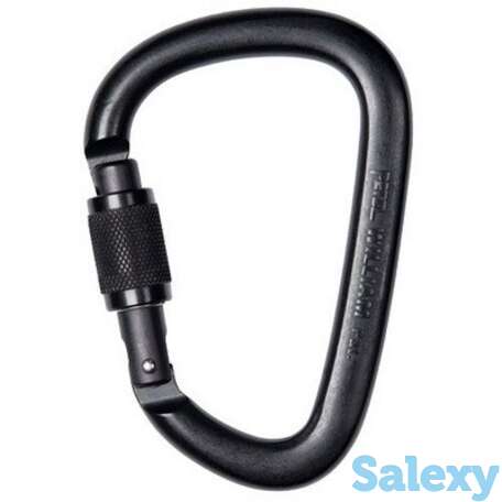 Карабин petzl william screw-lock black, фотография 1