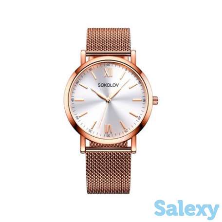 Женские стальные часы с покрытием gold SOKOLOV, фотография 1