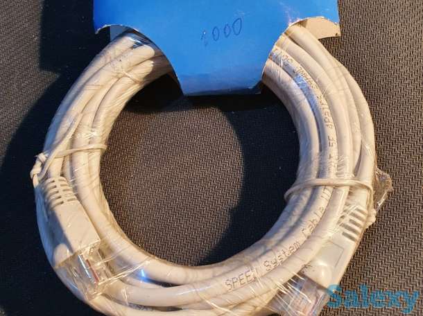 LAN Кабель UTP, CAT 5e 4Pairs 24 AWG шнур, провод усиленный 5 метров, фотография 5