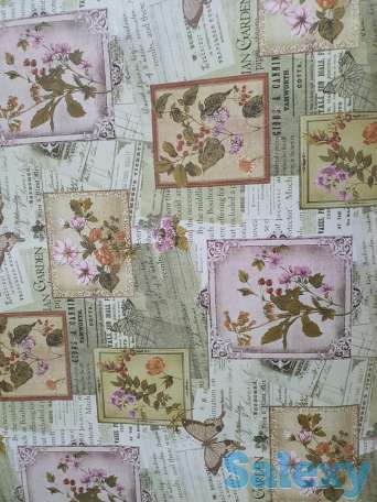 Красивая скатерть клеенка в стиле винтаж поле бабочки, качество, фотография 5