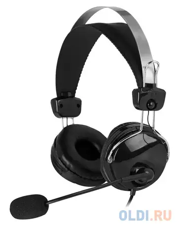 Наушники с микрофоном a4tech hu-7p черный 2м накладные usb оголовье, фотография 1