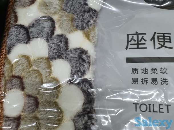 Чехол для сиденья унитаза, подушка для унитаза коричневая, фотография 1