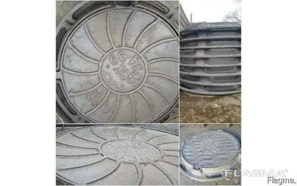 Люк чугунный D400, тип-ТМ, круглый с запорным устройством, В, фотография 1