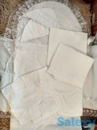 Конверт на выписку белый с кружевом, фотография 1