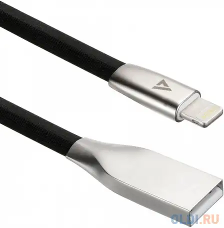 Кабель lightning 1.2м acd acd-u922-p5b плоский черный, фотография 1