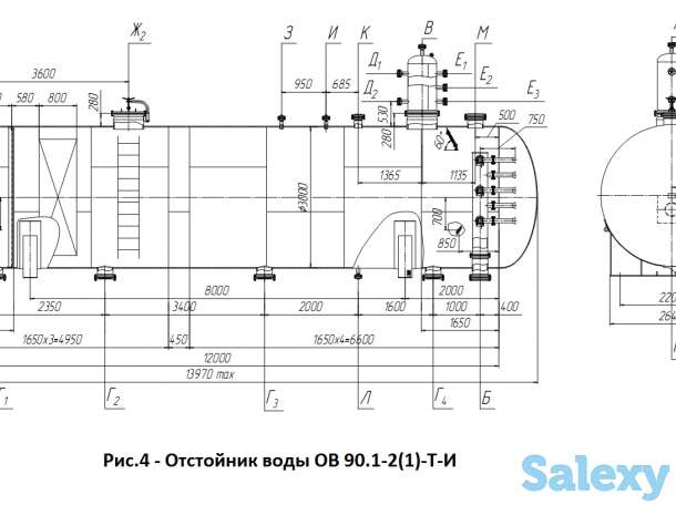 Отстойники воды типа ОВ с условным давлением от 0,6 МПа до 1,8 МПа, фотография 4