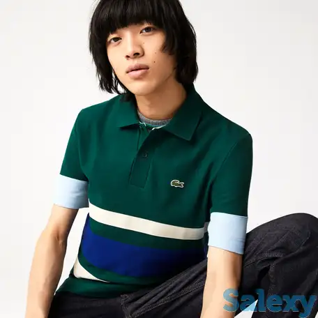 Мужская рубашка-поло slim fit из хлопка, фотография 1