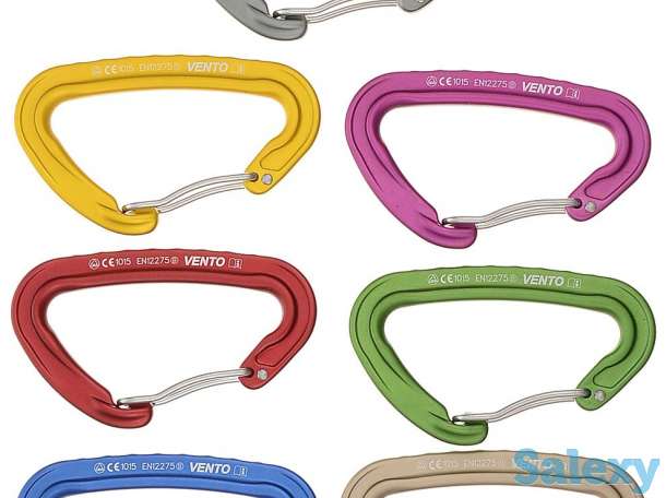 Карабин венто скалолазный лайт со скобой синий, фотография 2