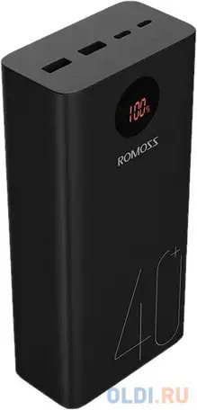Внешний аккумулятор power bank 40000 мач romoss pea40 черный, фотография 1