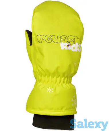 Варежки reusch kids mitten neon yellow, фотография 1