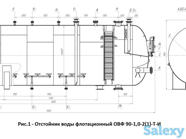 Отстойник воды флотационный ОВФ с условным давлением 1,0 МПа, фотография 1